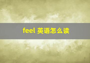 feel 英语怎么读